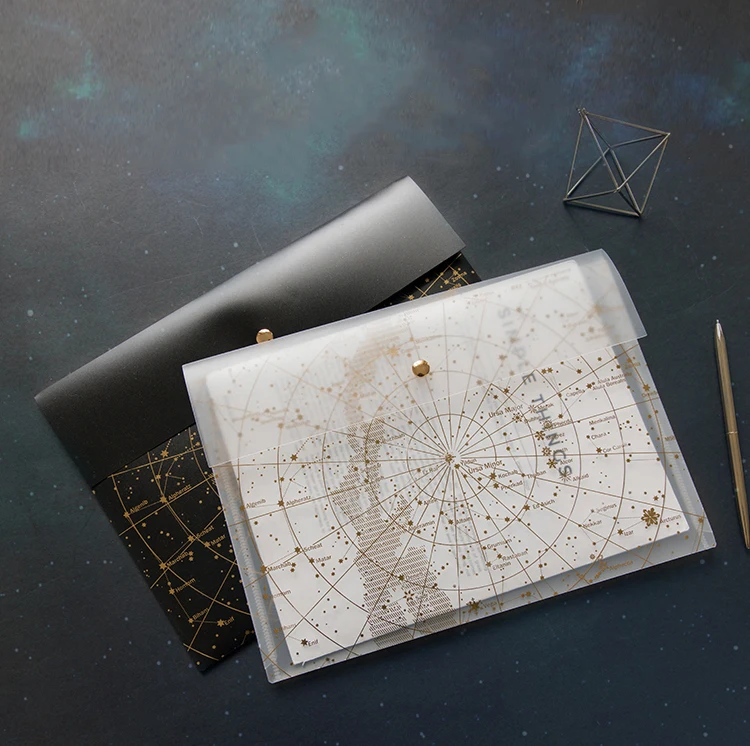 Креативный A4 фантазия звезда сумка для хранения бронзированный лазер прозрачный карман pp, файловый пакет Kawaii школьные канцелярские