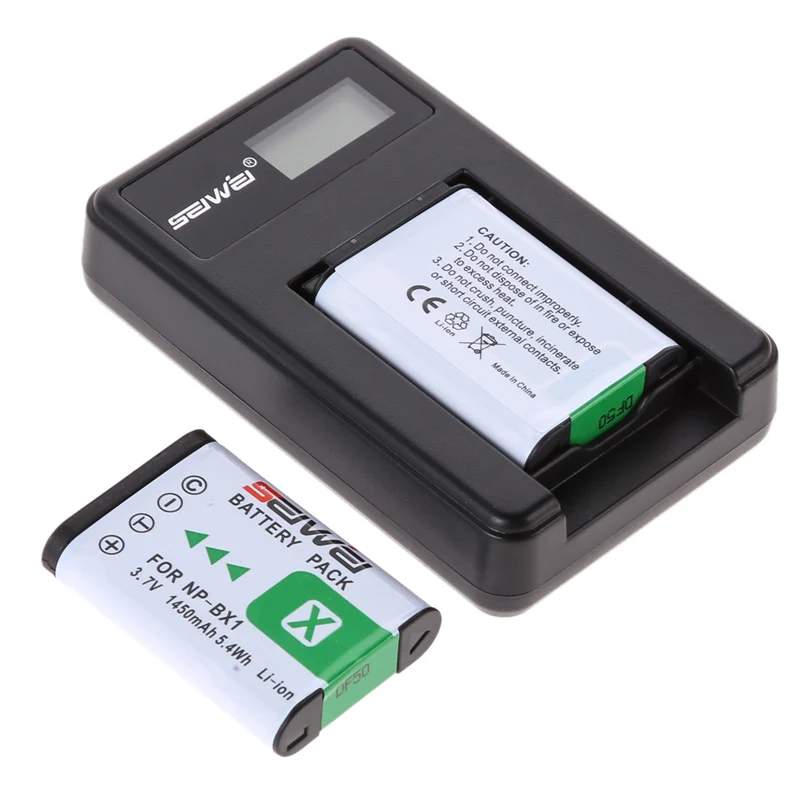 

2Pcs 1450mah Capacity Battery & USB Charger For NP-BX1 Battery Suitable for Sony RX1R  RX1 RX100 DSC-WX300 Camera