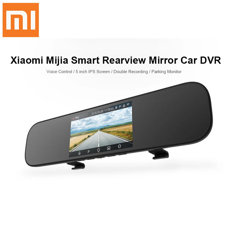 

Xiaomi 5 inch Touch screen Smart Rearview Mirror Car DVR Sony IMX323 with Voice Control APP 160 Degree Car Dash Cam Night Vision
