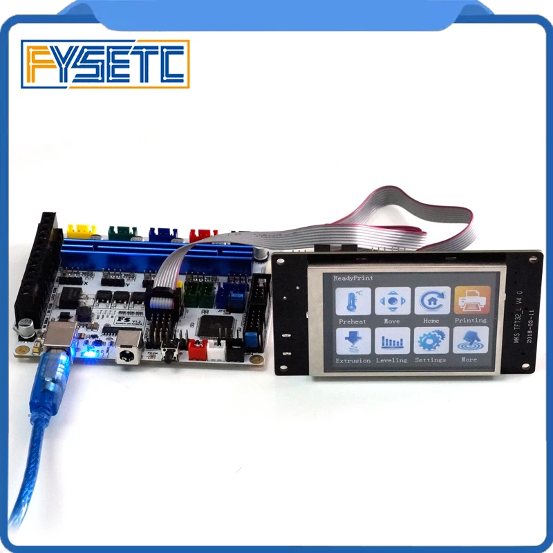 Плата управления F5 V1.1 на базе ATMEGA 2560 сменная база 1 4 и рампы 1.4 плата + ЖК-экран TFT32 3