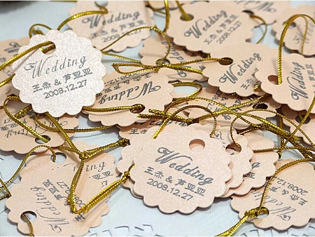 100pcs Lot Mini Design Hangtag Printing Info On The Tag Wedding