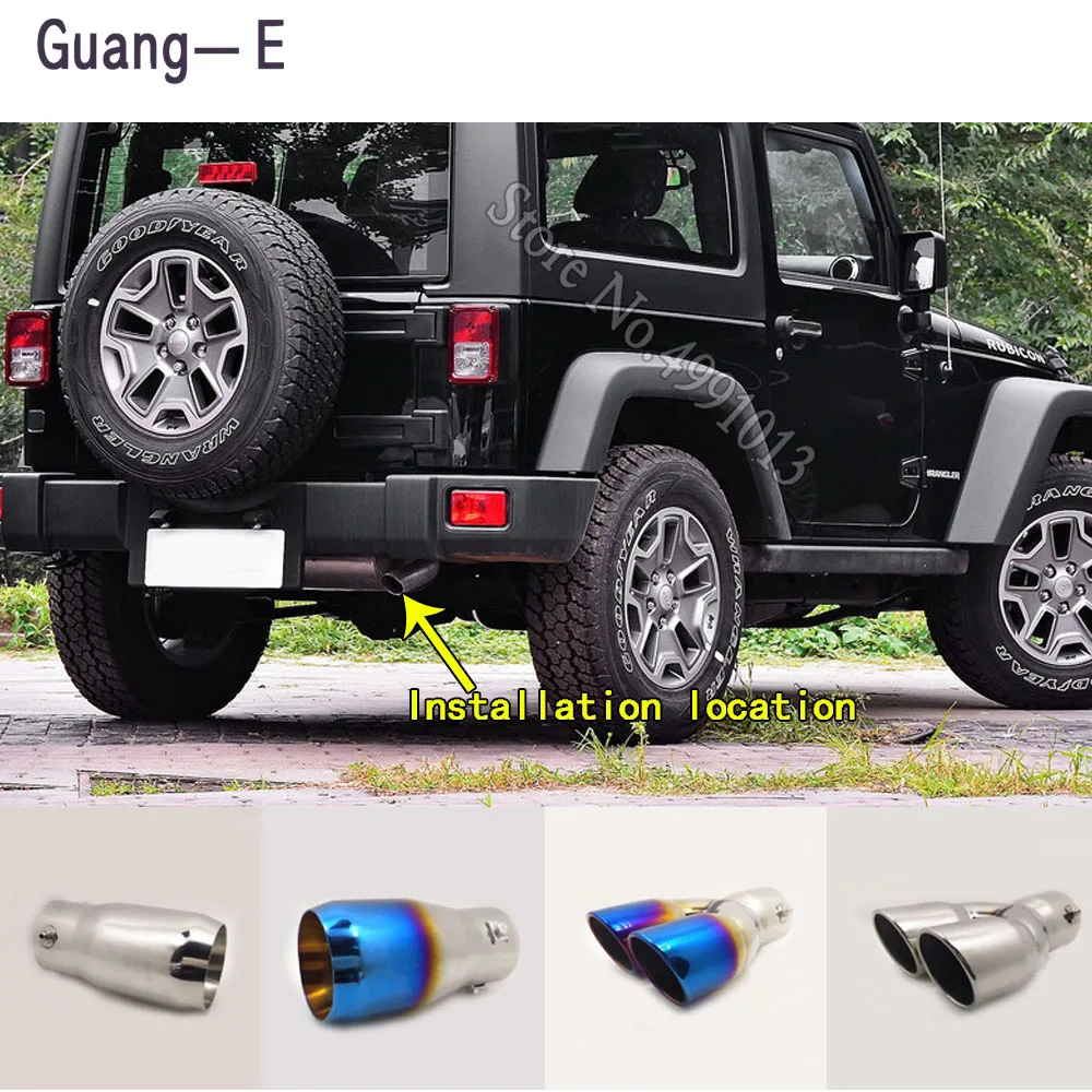 Для Jeep Wrangler 2016 2019 автомобильные наклейки крышка глушителя внешняя задняя часть