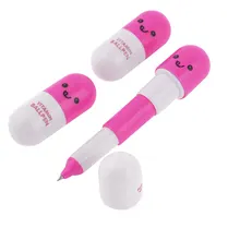 Офисные витамин таблетки Форма телескопическая написание шариковых ручек фуксия белый 3 шт