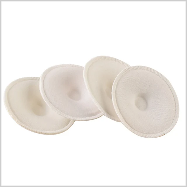 4Pcs Breast Absorbent Pads Feeding Nursing Reusable Soft Cotton Mum Spill Prevention Pads Bra Washable With Breast Milk Bag