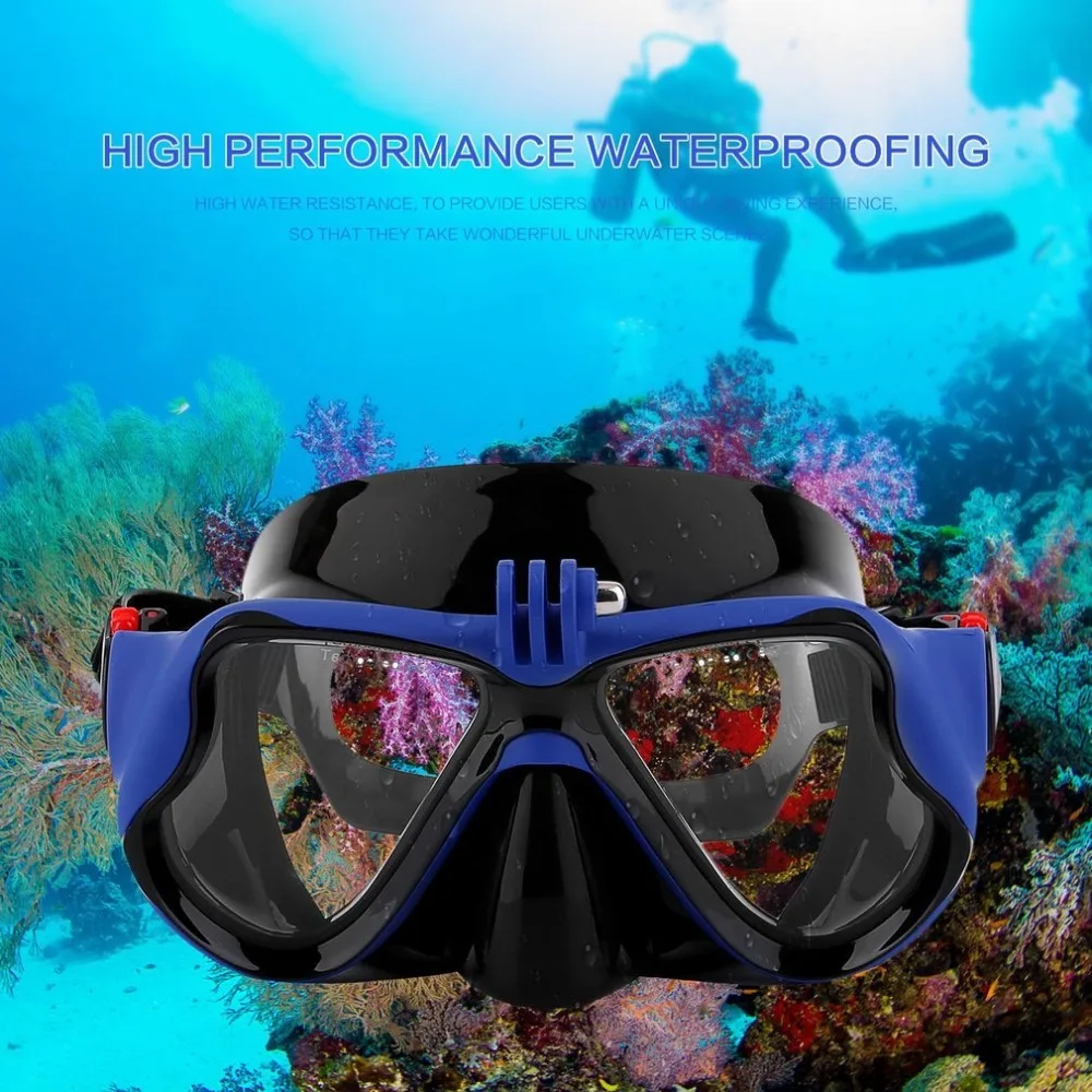 Профессиональный подводной съемки дайвинг маска подводное плавание плавательные очки для стандартных спортивные камеры GoPro удобные маски