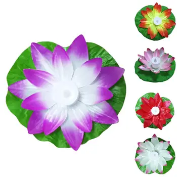 

Electric Candle LED Wishing Light Garden Pond Pool Water Float Lotus Flower Lamp