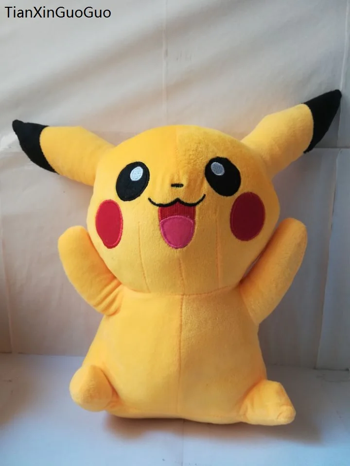 large 38 cm lovely pikachu plush toy soft doll throw pillow Christmas