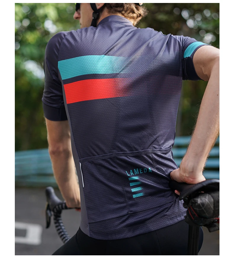 LAMEDA Summer Anti-sweat Cycling Jersey Men Mtb Shirt Quick Dry Breathable Bike Clothes Short Short Sleeve Clothing