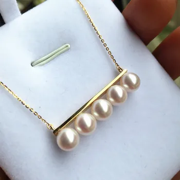 

Eternal wedding Women Gift word 925 Sterling real Is Japan Akoya natural seawater pearl necklace 6.5-7 circle to balance