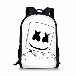 Индивидуальные Marshmello рюкзак для первичного школьные рюкзаки для подростков обувь девочек для женщин рюкзаки школьные ранцы ученическая