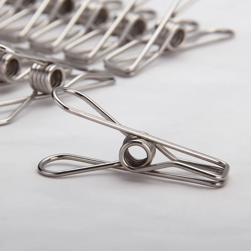 2021 Stainless Steel Wire Clips Clothespins Hanging Clips Hooks Clothes