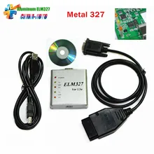 Alta Calidad ELM327 Herramienta de Diagnóstico Auto OBD2 ELM 327 USB Del Metal de Aluminio del Metal V1.5 Interfaz Del Lector de Código/V1.5a