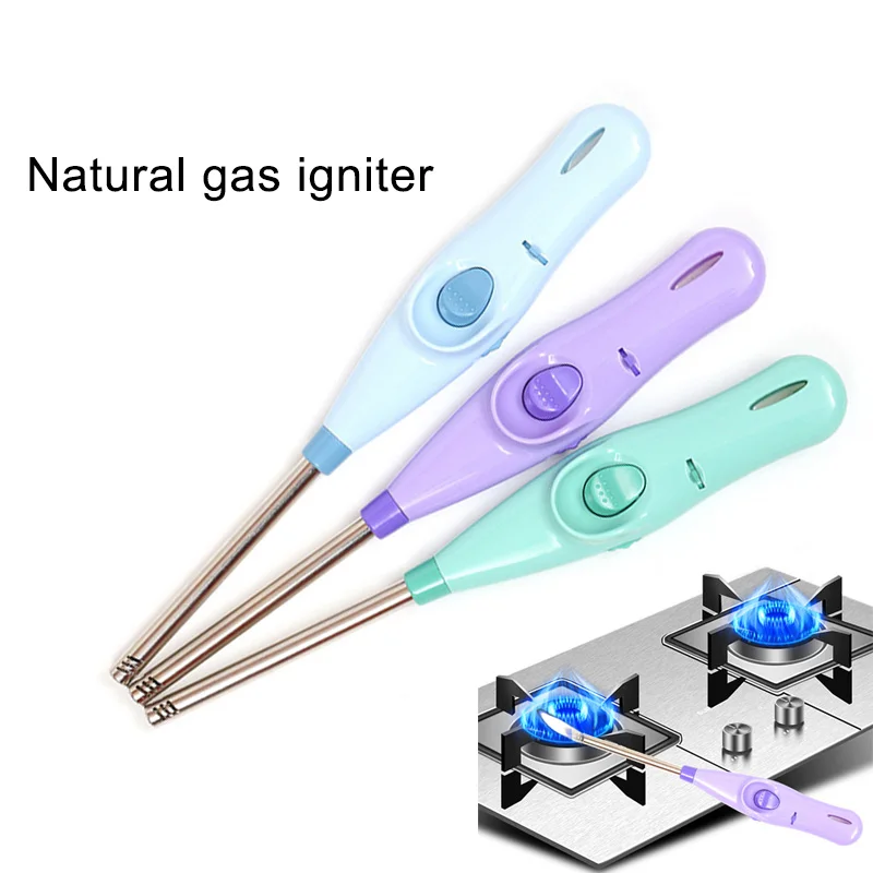 

Long Kitchen Igniter Natural Gas Cigarette Candle Bonfire Barbecue Lighter Random Color E2S
