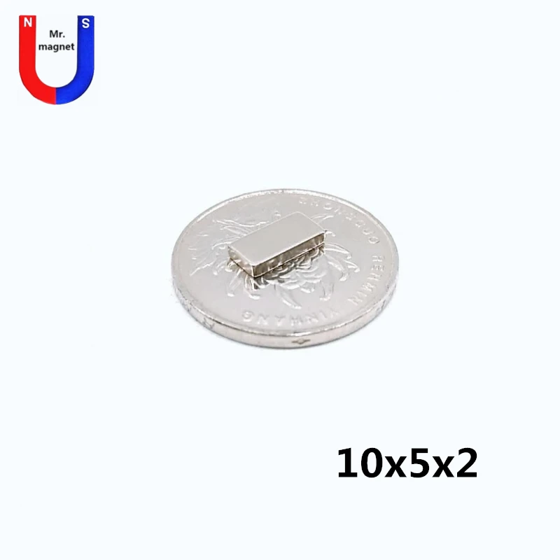 

Mr. Mag 10x5x2 Mm Aimants Magneti Neodimio N52 Neodymium Strong Magnets Sheet Calamite Frigorifero Citta Office Magnet Wholesale