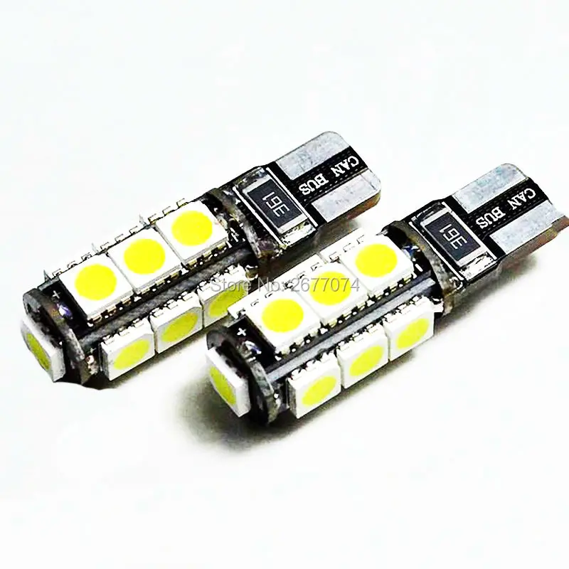 

2PCS T10 13SMD 5050 DC12V White High Quality Canbus width lamp no error auto lamp JTCL118-ly