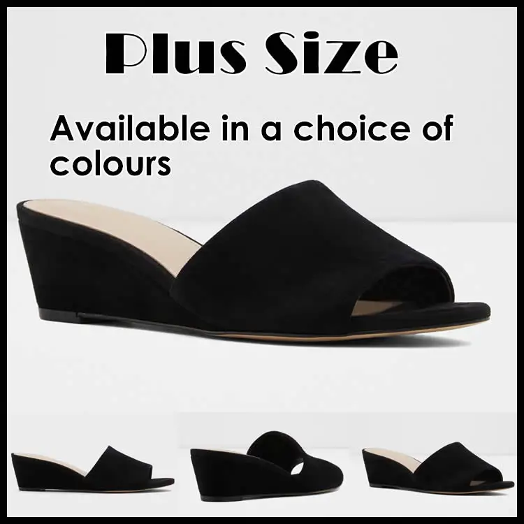 

LOSLANDIFEN Women's 30mm Velvet Open Toe Mules Wedge Sandals Kitten Heel Casual Dress Party Wedding Shoes 308-6VE