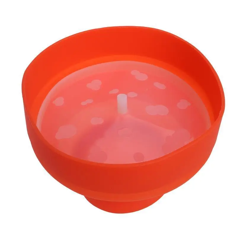 СВЧ попкорн Попперс складной легко использовать для DIY приготовления пищи домашняя кухня складывающаяся силиконовая чаша с крышкой 20x14,5 см(красный