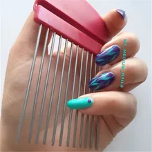 1 Pc Nail Art Water Marbling Comb Practical Marbling Comb High Quality Nail Art Tools