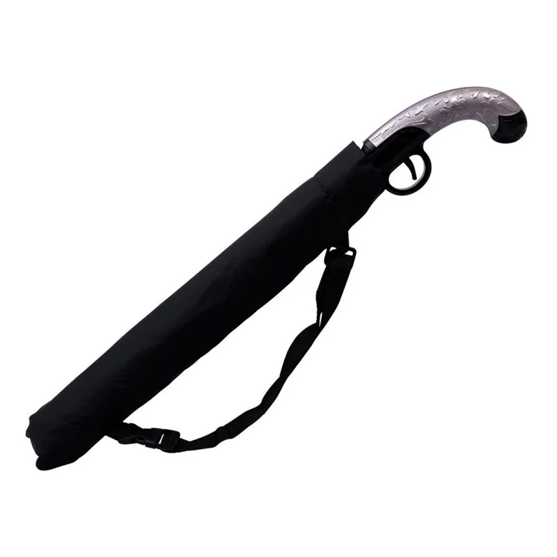 HHYUKIMI автоматический дорожный пистолет форма кремень оружие анти-УФ зонтик Ветрозащитный Складной Зонты сильный зонтик с тентом
