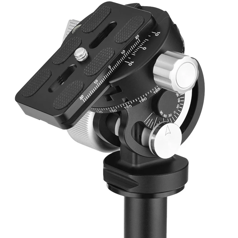 Tripod Head Panoramic Bird Watching Photography Head with Quick Release Plate for Sirui L10 Rrs Mh-02