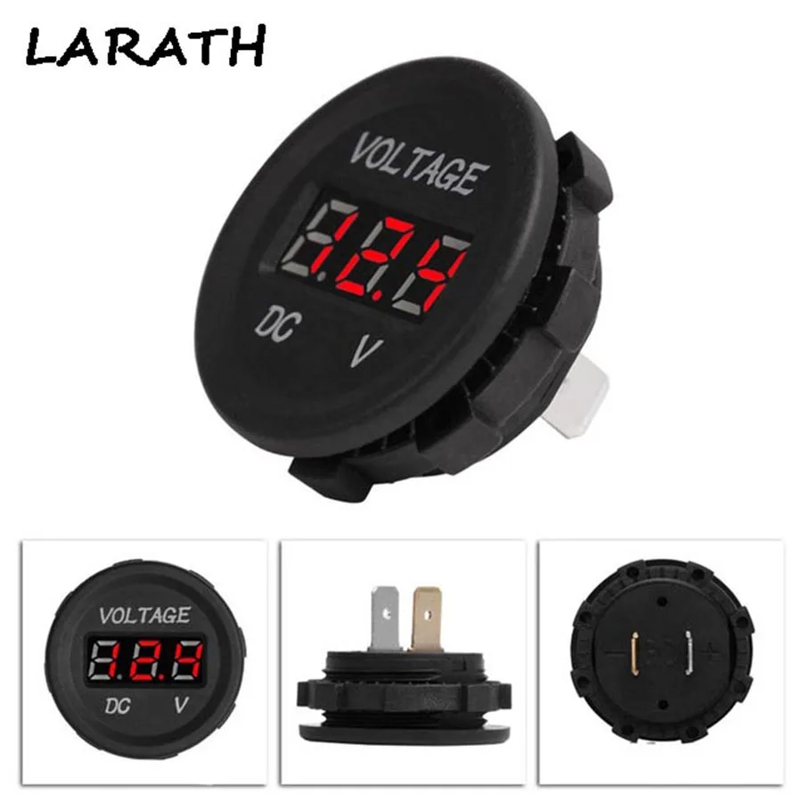 

DC 12V 24V LED Display Car Digital Voltmeter Electric Voltage Meter Monitor Socket for Automobile Motorcycle Truck Minibus Boat