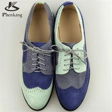 Diseñador de la vendimia de cuero genuino plana zapatos de punta redonda hecha a mano blanco rojo negro oxford zapatos para mujeres con pieles grande tamaño EE.UU. 11