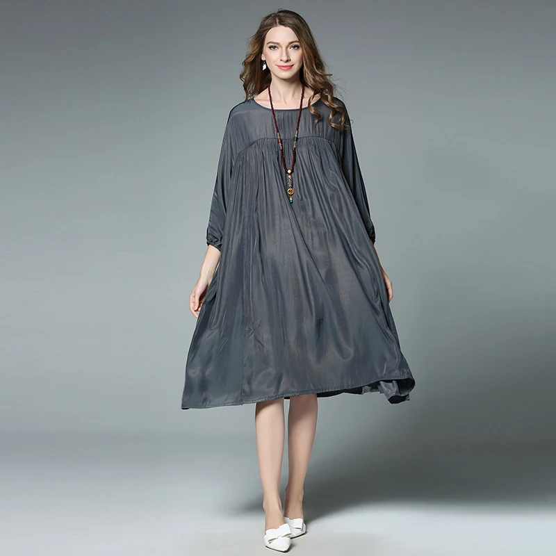 4XL summer dress for woman plus size half sleeve loose casual party ...