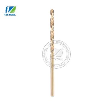 

HSS 2.0mm 5pcs/Set Metalworking Twisted Drill Bit Set Steel Cobalt-coated High-speed Steel Brown Coating Metal DIY Drilling Bit