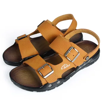 

Summer Sandals Men Casual Brand Comfortable Leather Beach Sandals #ML811616