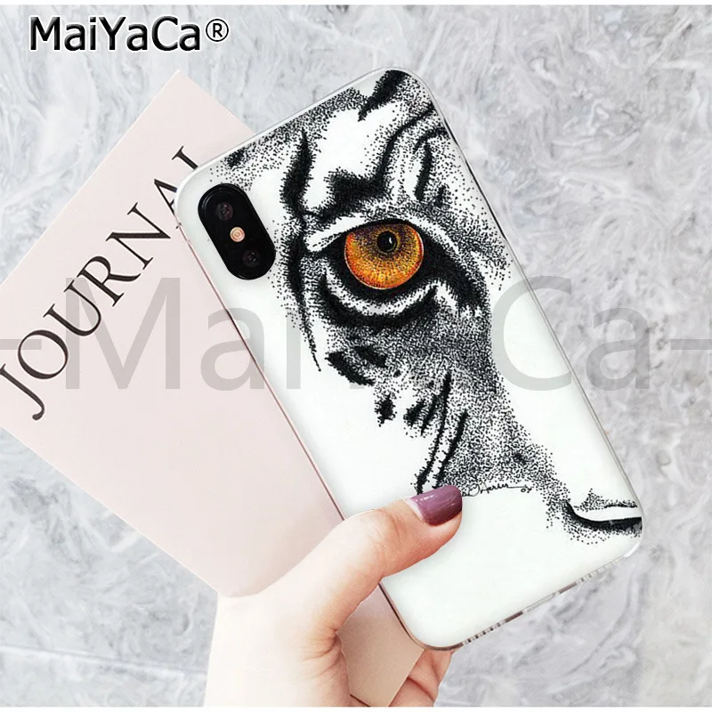 MaiYaCa милый чехол для телефона модный Тигр Леопардовый принт пантера для iphone 11 pro 8 7 66S Plus X 5S SE 44S XS XR XS max - Цвет: A14