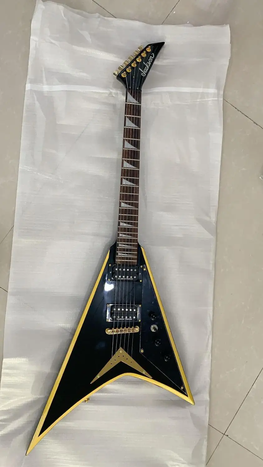 Wholesale New Arrival Jackson RR1 Model Electric Guitar 6 String Flying V Guitar Top Quality In