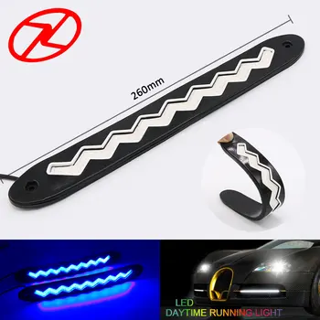 

2x Super Bright Blue Car COB LED day running Lights flexible DRL Fog Driving Lamp Waterproof DC 12V