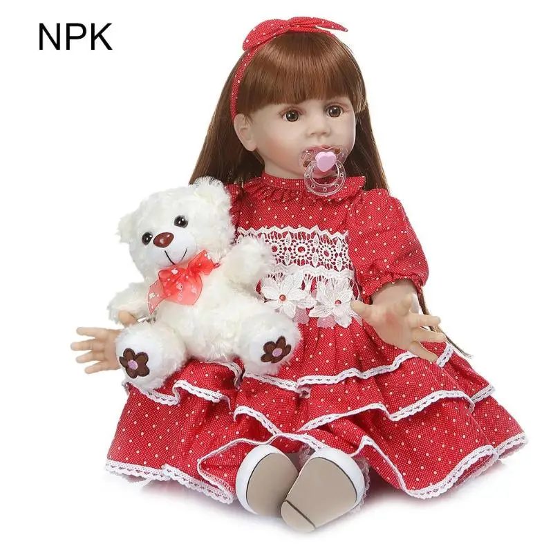 

60cm Cute Vinyl Reborn Baby Lifelike Doll Kids Playmates DIY Toys Dolls Girls Gift Photography Props Kindergarten Teaching Tool
