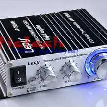 По DHL или FedEx 20 комплектов Lepy LP-2024A+ 20 Вт Hi-Fi AMP Class-T цифровая стереосистема+ адаптер питания автомобильный усилитель