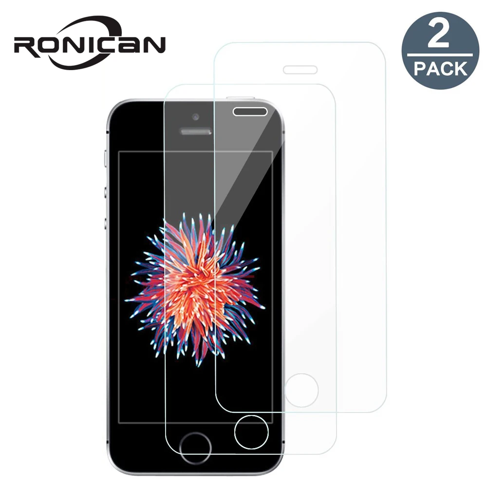 Goede 2 pak Gehard Glas voor iphone 7 Plus 8 6 6 s 5 5 s 5c 4 4 s 9 H 2.5D 0.3mm Explosion Proof screen protector Film voor iphone X