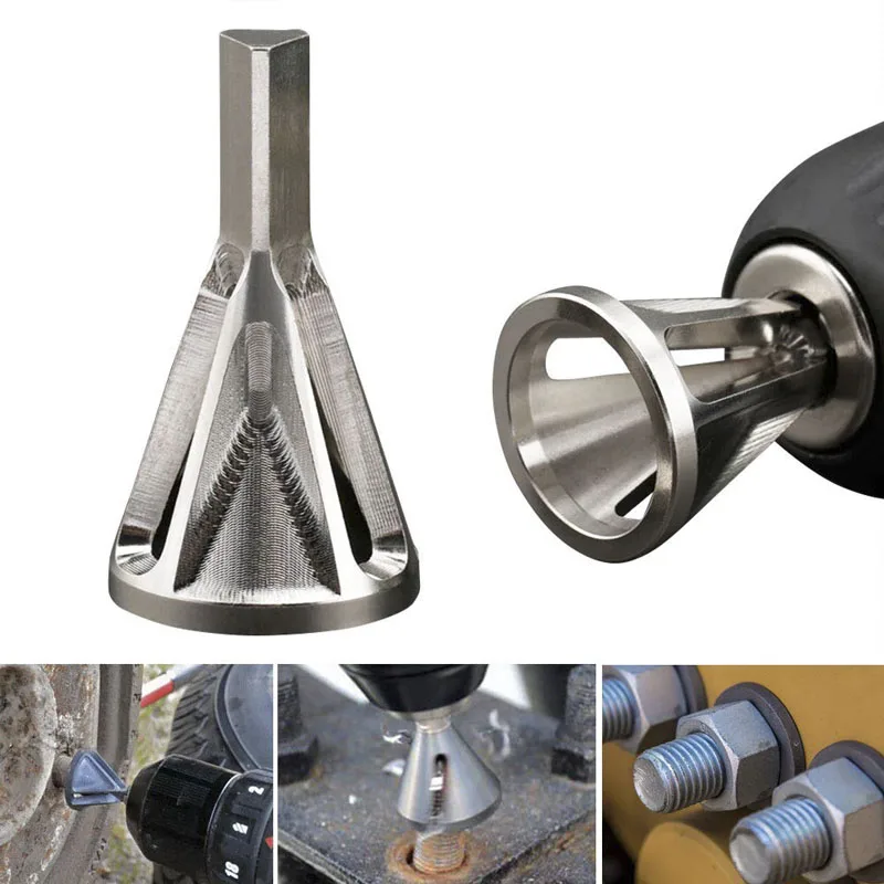 3PCS Stainless Steel Deburring External Chamfer Trimming Tool Remove Burr Rotary Tools Grinding for Chuck Drill Bit Accessories 3PCS Stainless Steel Deburring External Chamfer Trimming Tool Remove Burr Rotary Tools Grinding for Chuck Drill Bit Accessories