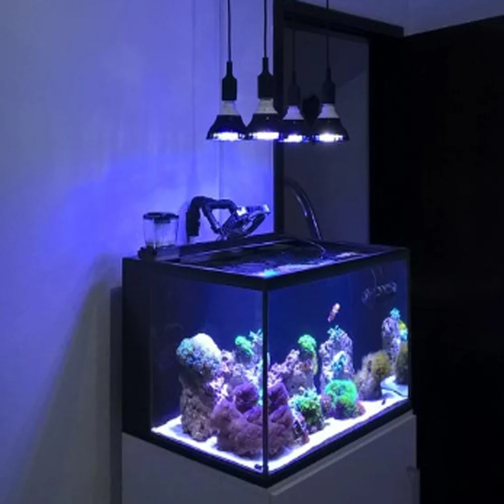 54 Вт 4UV 8 Синий 6 Белый E27 LED Коралловый Риф Растет Свет высокая НОМИНАЛЬНАЯ Fish Tank лампа LED Освещения Аквариума SPS LPS