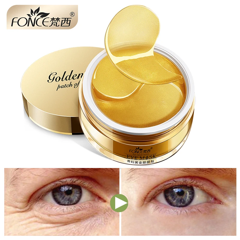Korean Collagen Crystal Eye Patches Mask Plant essence Reduce Dark circles Anti-Aging eye Bag Eye Wrinkle Black Tea Spirulina