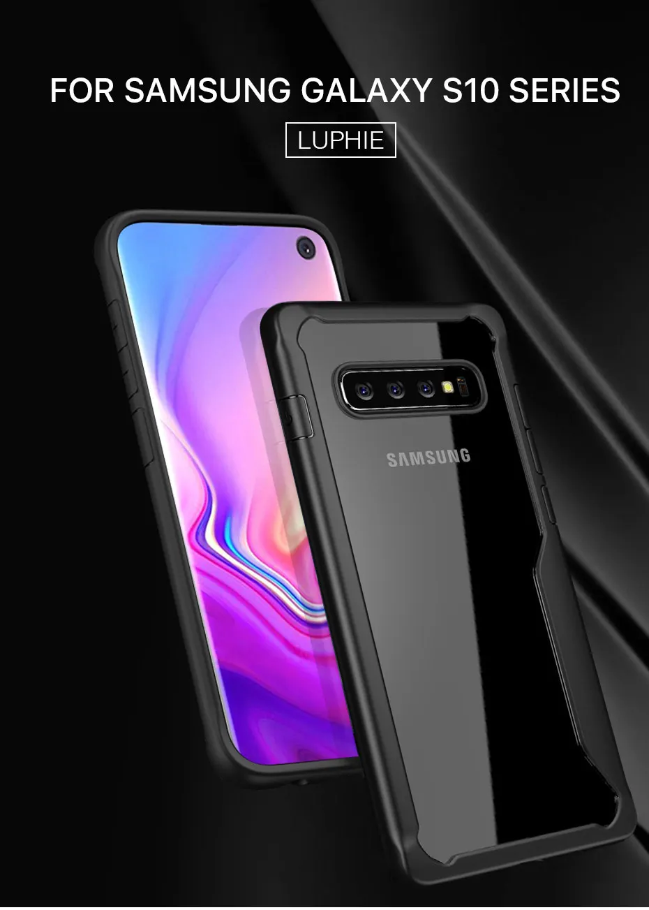 LUPHIE Shockproof Case For Samsung Galaxy S10 Plus Transparent Case (1)