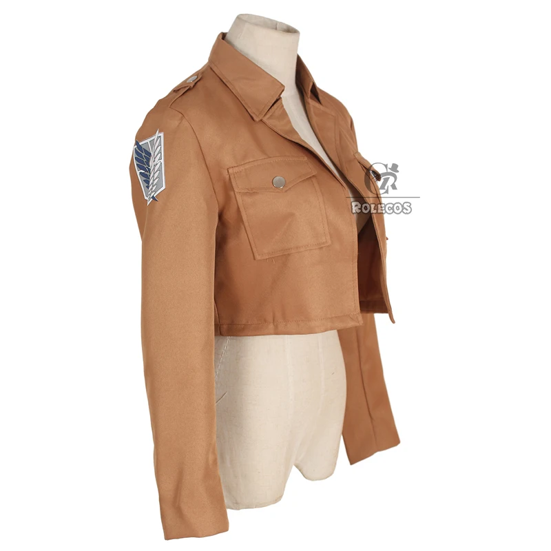 ROLECOS аниме атака на Титанов Косплей костюмы Shingeki no Kyojin Mikasa Ackerman Eren Yeager Скаутинг
