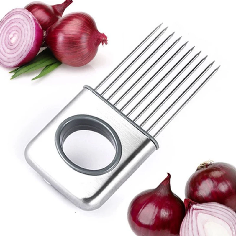 

Stainless Steel Onion Slicer fork Vegetable potatoes Cutter Gadget Meat Tenderizer kitchen cooking utensil Kitchen Gadgets