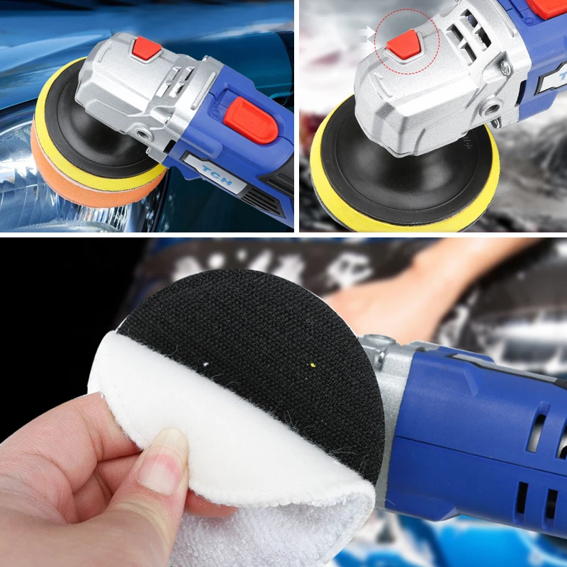  Waxing Machine with 16V Lithium Battery Portable Cordless Car Polisher 5-level Adjustable Speed Pol