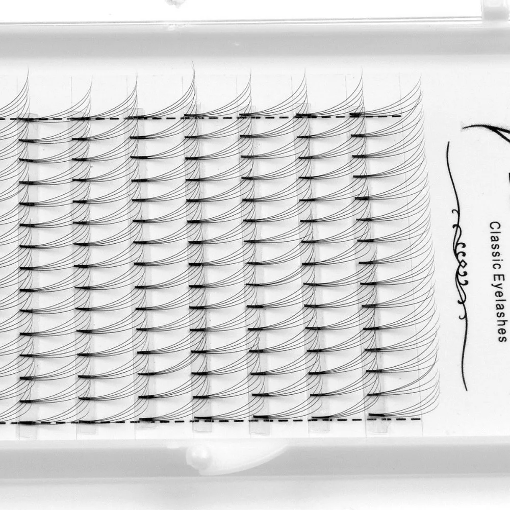 

wholesale price volume 4D eyelash extensions 100% handmade synthetic hair russian volume lashes 4 clusters premade fans