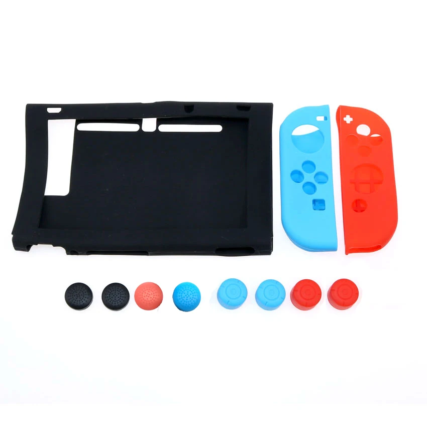 

Takiesy 11 in1 Silicone Case for Nintend Switch NS Console Protective Skin Cover with Stick Grip Caps for JoyCon