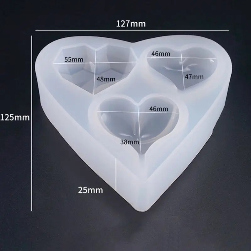 Прозрачная любовь силиконовая форма-сердце DY изготовление эпоксидные украшения бусины кулон Смола Литье Плесень инструмент