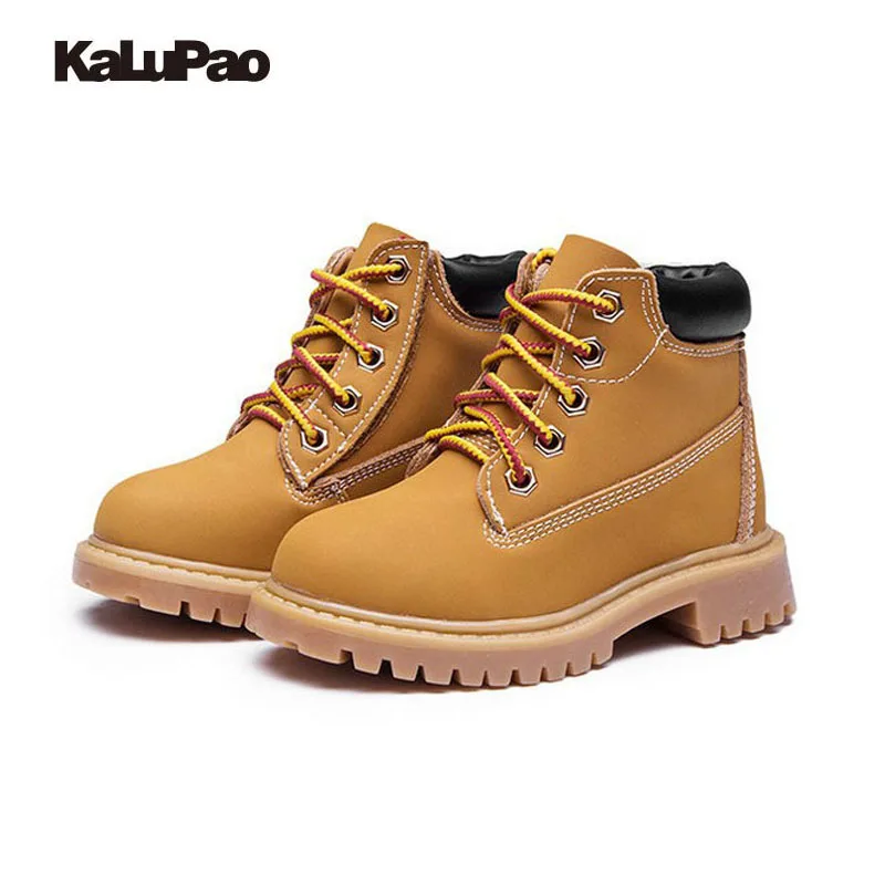 

Kalupao Children Shoes Genuine Leather Baby Boys boots Martin boots Waterproof Children Boots Faux Fur Shoes for Boys Winter