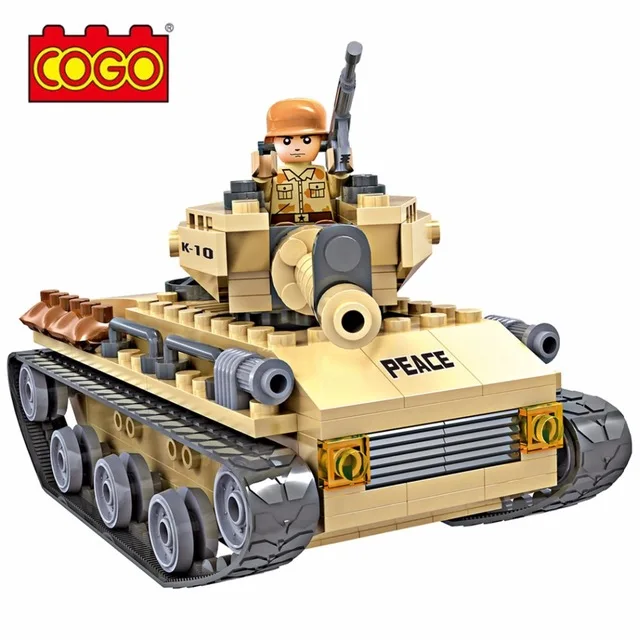 

Cogo Military Series Tank Building Kit Blocks 192pcs Bricks Building Blocks Sets Model Kids Educational Toys brinquedos Legoings