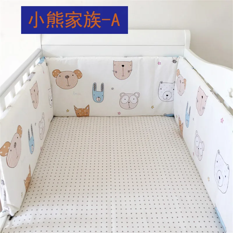 Детская кровать bumper200* 30 см детская кровать вокруг подушки Детская кроватка мягкая защита для младенцев простой принт BPkk - Цвет: C7