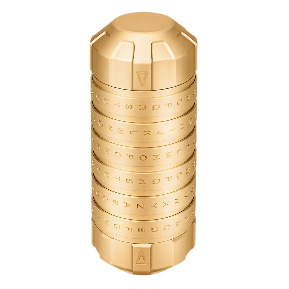 Модные новые стильные развивающие игрушки замки-криптекс идеи подарка да Винчи кодовый замок для женитьбы влюбленных побега камерный реквизит унисекс подарок - Цвет: Gold