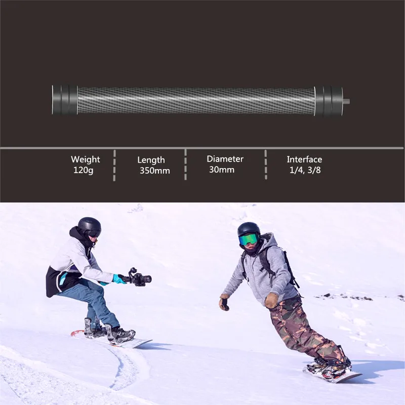 DJI Ronin S Camera Extended selfie stick carbon Professional handheld photography gimbal lengthen carbon fiber rod with 14 38 Screw  1 (4)